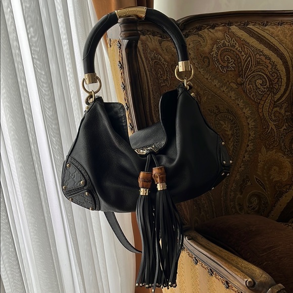 Gucci Black Hobo Bag with Gold Hardware - Picture 2 of 16